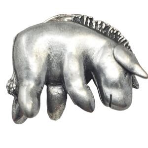 Disney Classic Winnie the Pooh Eeyore Silver Brooch VTG